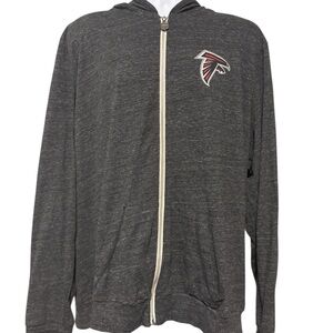 Men’s NFL Pro Line Atlanta Falcons Gray Zip-Up Lightweight Sweatshirt XXL